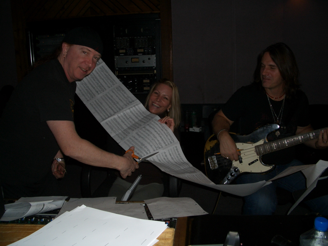 Linda, Neil and me working on her songs.jpg
