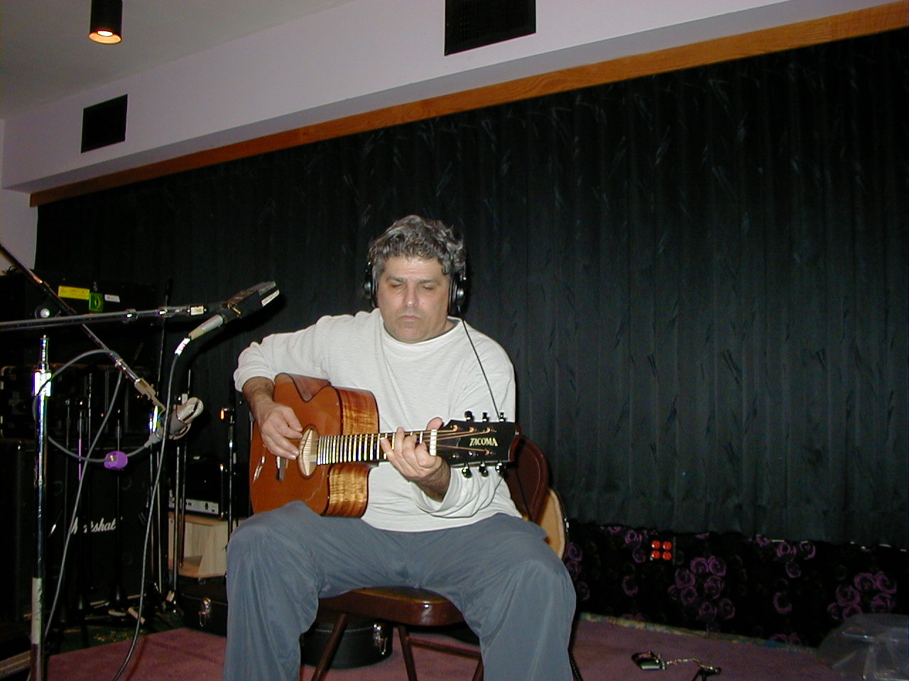 Mark in the studio playing on Charlotte's record 2.JPG